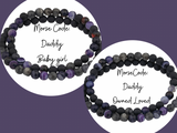 Morse Code Bracelet Set, Daddy, Owned Loved, Baby Girl