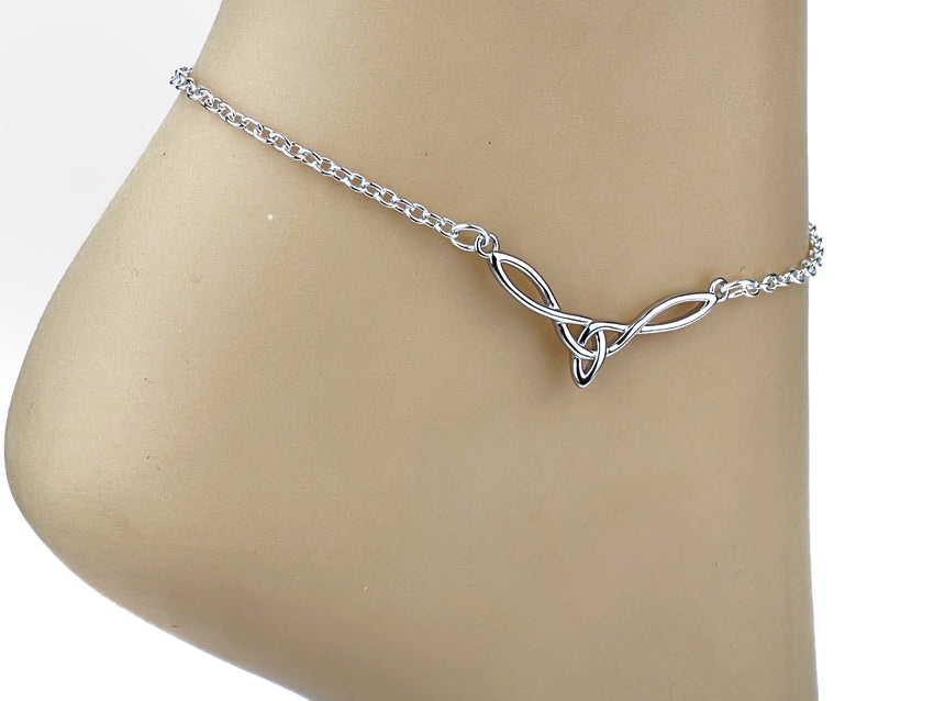 Celtic Knot Anklet/ Bracelet Silver-Gold-or Rose Gold