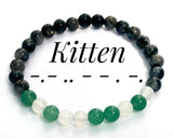Morse Code Bracelet Set, Daddy, Master, Sir, Kitten