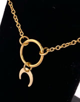 Gold Crescent Moon Horn