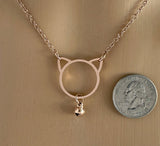 Rose Gold Kitten with Bell