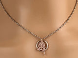 Rose Gold BDSM O Ring with Rose - Locking options
