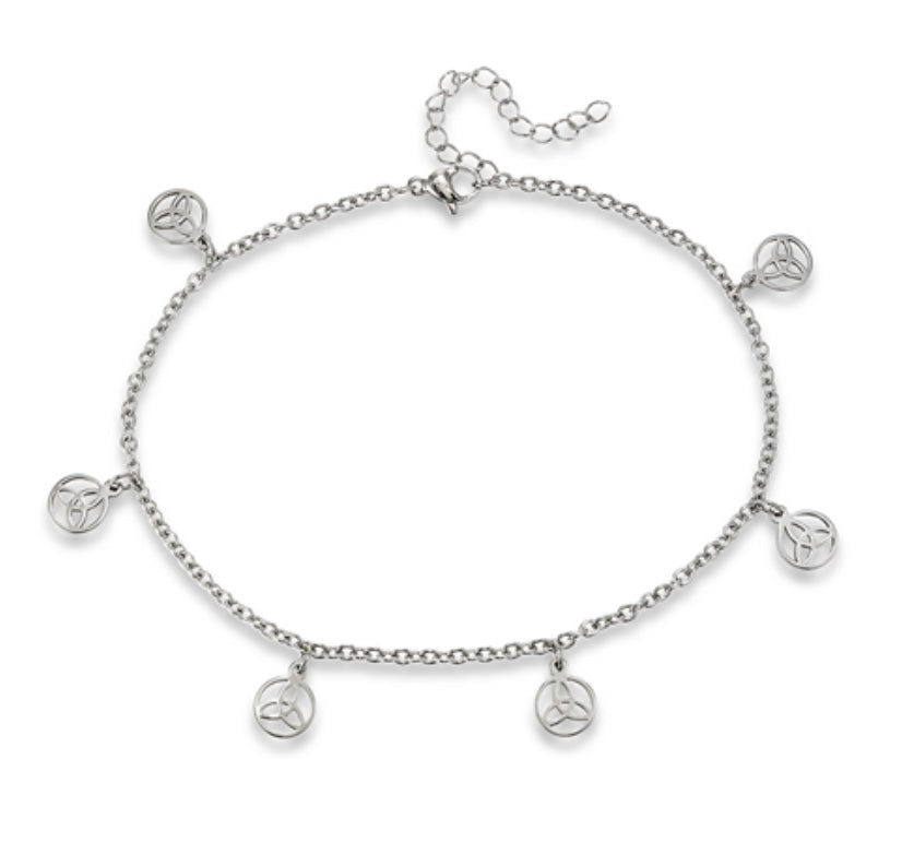 Celtic Triquetras Anklet
