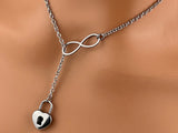 Infinity with Heart Lock