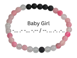 Morse Code Bracelet Set Daddy, Baby Girl, Kitten, Little One, Princess