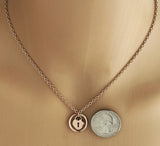 Rose Gold Heart Lock O
