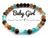 Morse Code Bracelet Set- Daddy, Daddys, Baby Girl