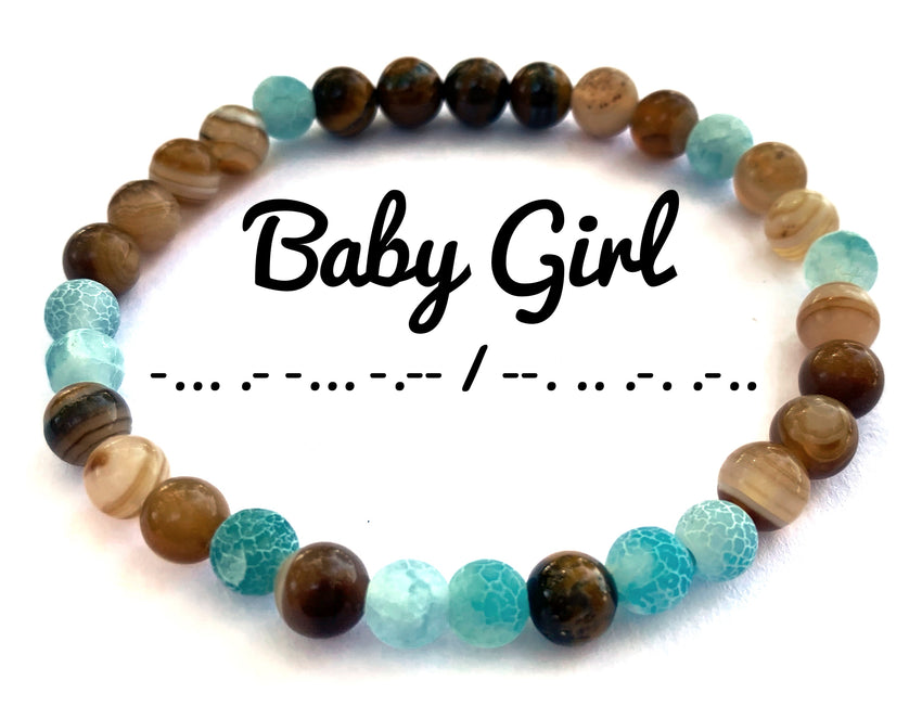 Morse Code Bracelet Set- Daddy, Daddys, Baby Girl
