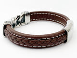 Leather Chain link Bracelet