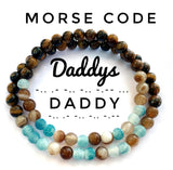 Morse Code Bracelet Set- Daddy, Daddys, Baby Girl