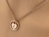 Rose Gold Heart Lock O
