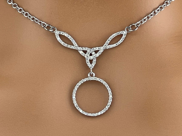 Diamond Sterling Silver Celtic Knot