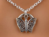 Sterling silver O Ring Rope Butterfly