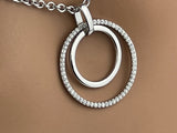 Diamond Sterling Silver Protection O Ring