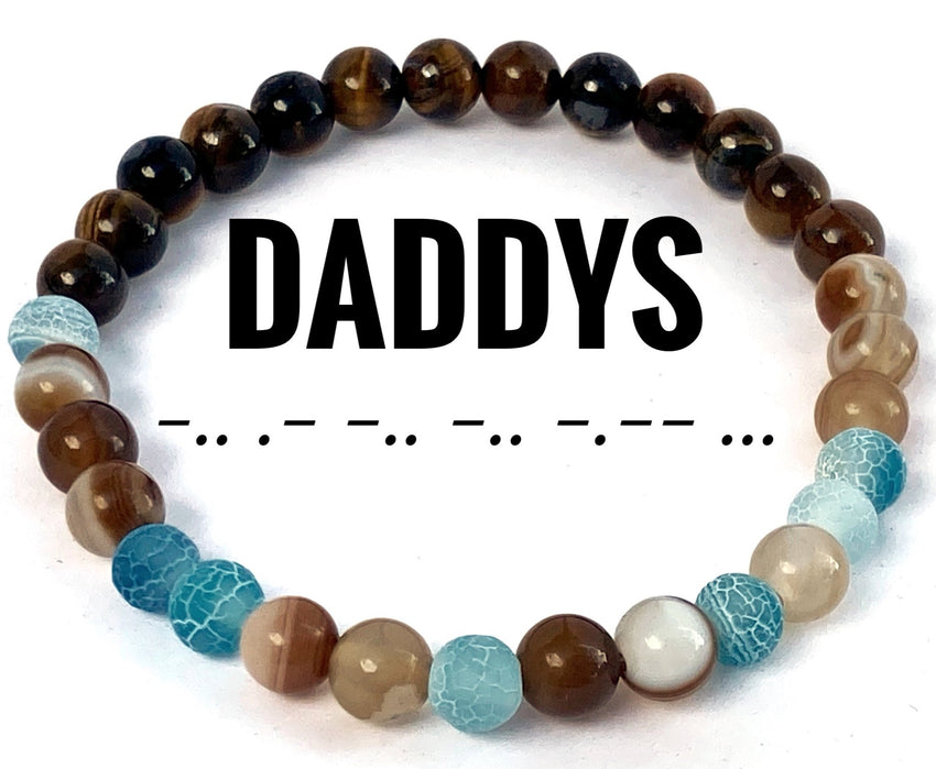 Morse Code Bracelet Set- Daddy, Daddys, Baby Girl