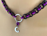 Submissive O Ring Star Moon Helm Choker- 24/7 Wear Day Collar