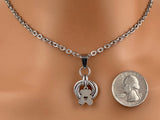 Teddy Bear O Ring Necklace- 24/7 Wear, Locking Option