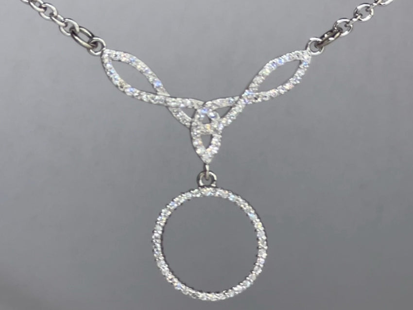 Diamond Sterling Silver Celtic Knot