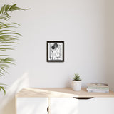 Lovers Line Art Framed Canvas | Romantic Couple Wall Art | Modern Bedroom Décor