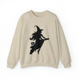 Halloween Witch Riding Crop Hoodie Sweatshirt