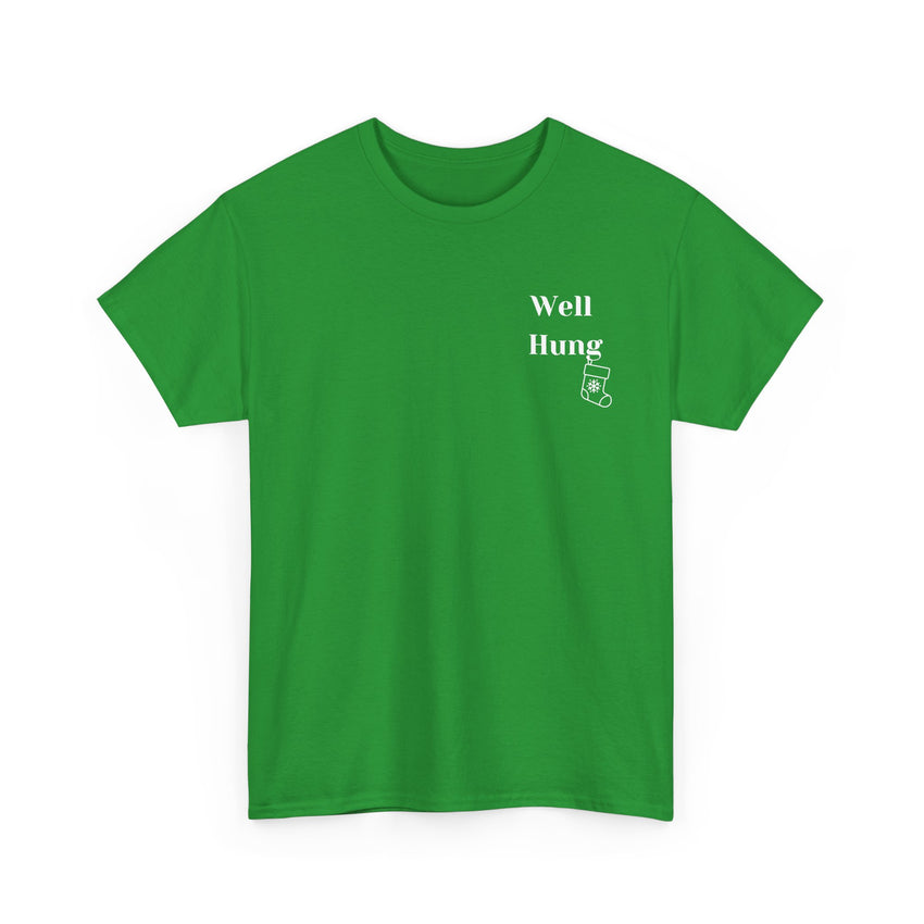 Well Hung Men's Sexy Christmas T-shirt Cotton Tee
