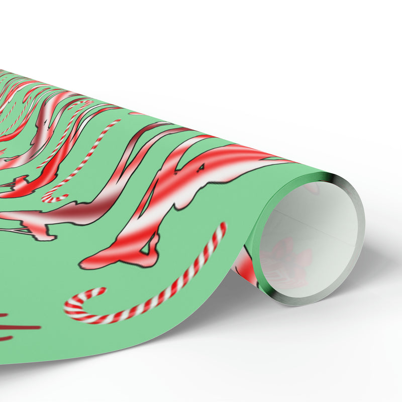 Merry Kinkmas Wrapping Paper Candy Cane Adult Gift Wrap
