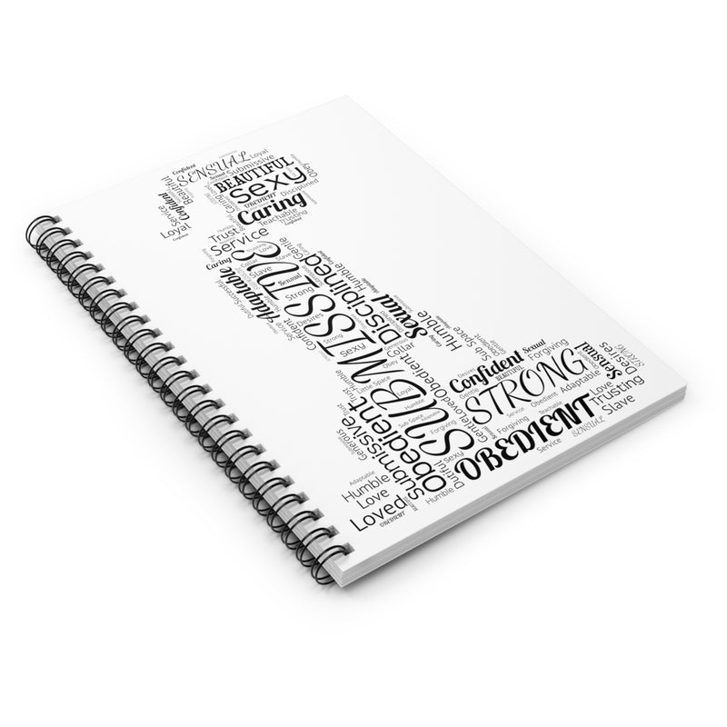 Submissive's Word Art Journal Spiral Notebook