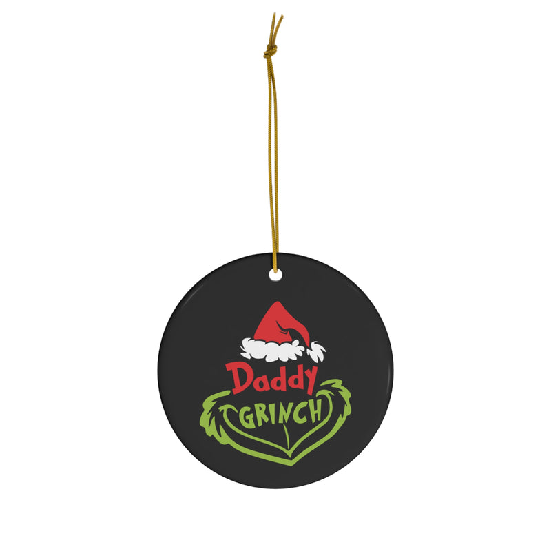 Daddy Grinch Ceramic Ornament Christmas Tree Decor