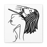 BDSM Line Art Canvas | Ball Gag Wall Art | Modern Alternative Lifestyle Décor