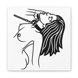 BDSM Line Art Canvas | Ball Gag Wall Art | Modern Alternative Lifestyle Décor
