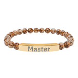 Bracelet Engraved Master - Natural Stone