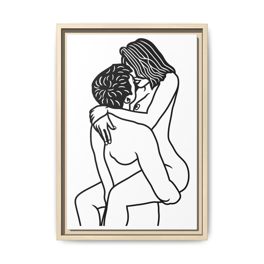 Sexy Line Art | Minimalist Couples Wall Art | Romantic Bedroom Decor