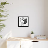 Minimalist BDSM Line Art Framed Canvas | Ball Gag Wall Art | Modern Alternative Lifestyle Décor