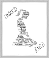 Owned Loved Sherpa Blanket — 'Submissive' Word Art Cozy Fleece Throw