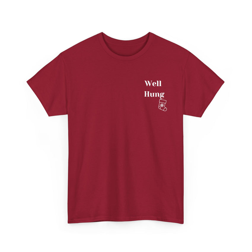 Well Hung Men's Sexy Christmas T-shirt Cotton Tee