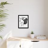 Minimalist BDSM Line Art Framed Canvas | Ball Gag Wall Art | Modern Alternative Lifestyle Décor