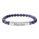Bracelet Engraved Master - Natural Stone