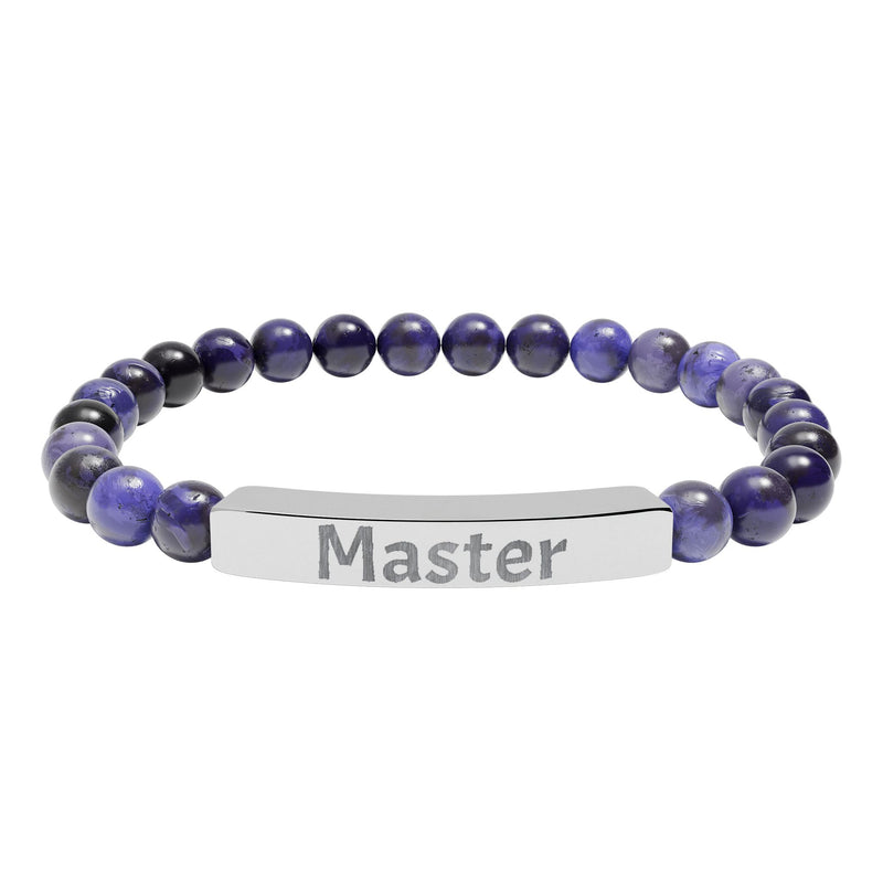 Bracelet Engraved Master - Natural Stone