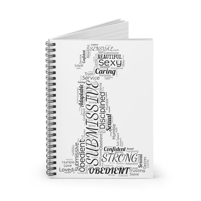 Submissive's Word Art Journal Spiral Notebook