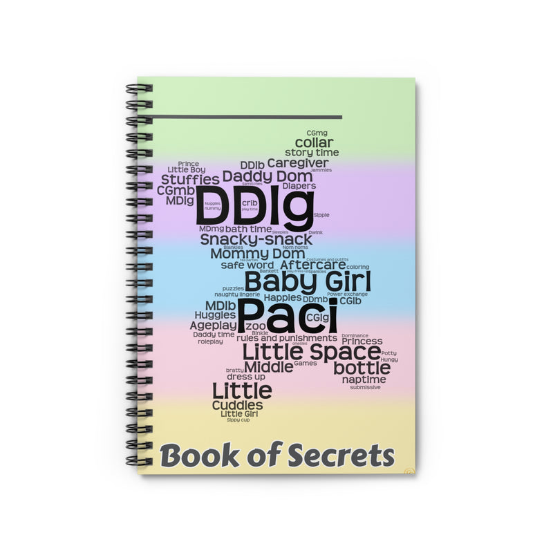 Submissive's Little Space Book of Secrets Journal Notebook