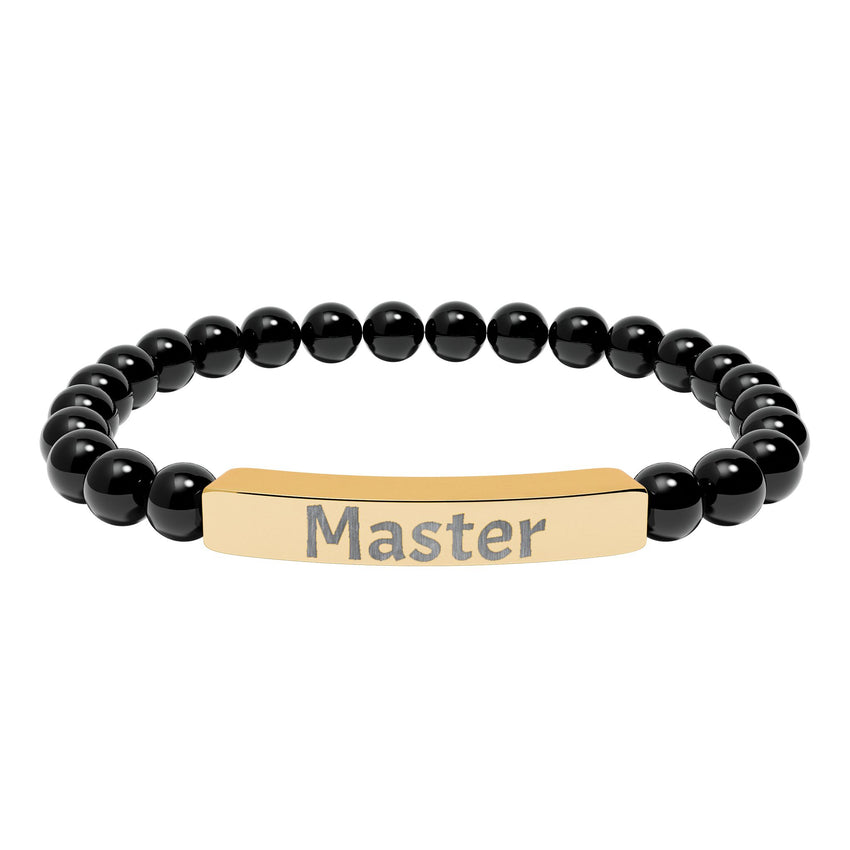 Bracelet Engraved Master - Natural Stone