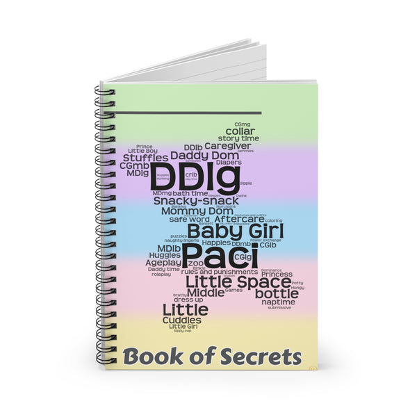 Submissive's Little Space Book of Secrets Journal Notebook