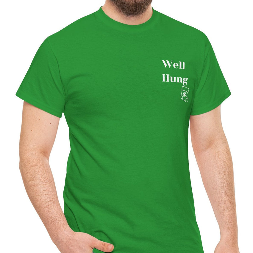 Well Hung Men's Sexy Christmas T-shirt Cotton Tee