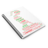 Christmas Word Art Journal Spiral Notebook