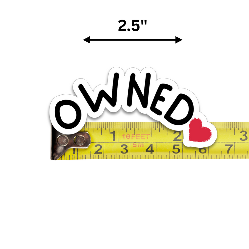 Owned Heart Sticker – Captive Collars