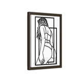 Minimalist Sensual Line Art Framed Canvas | Modern Feminine Wall Art | Bedroom Decor