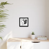 Minimalist BDSM Line Art Framed Canvas | Ball Gag Wall Art | Modern Alternative Lifestyle Décor