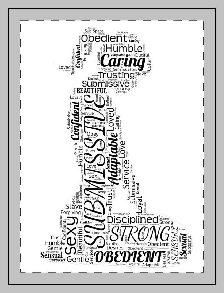 Sherpa Blanket — 'Submissive' Word Art  Cozy Fleece Throw