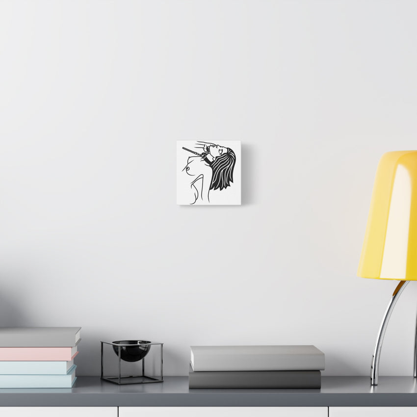 BDSM Line Art Canvas | Ball Gag Wall Art | Modern Alternative Lifestyle Décor