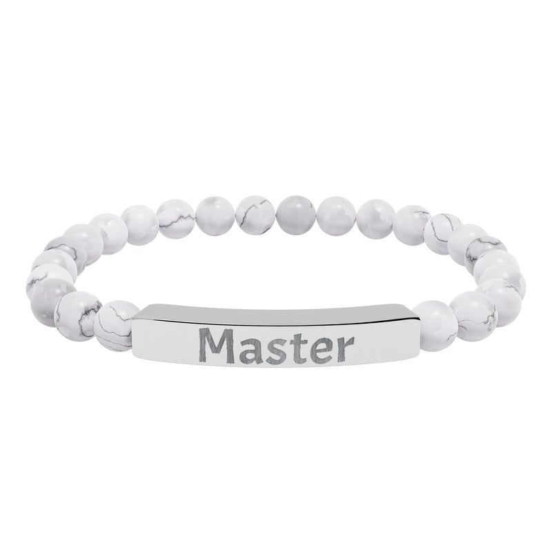 Bracelet Engraved Master - Natural Stone